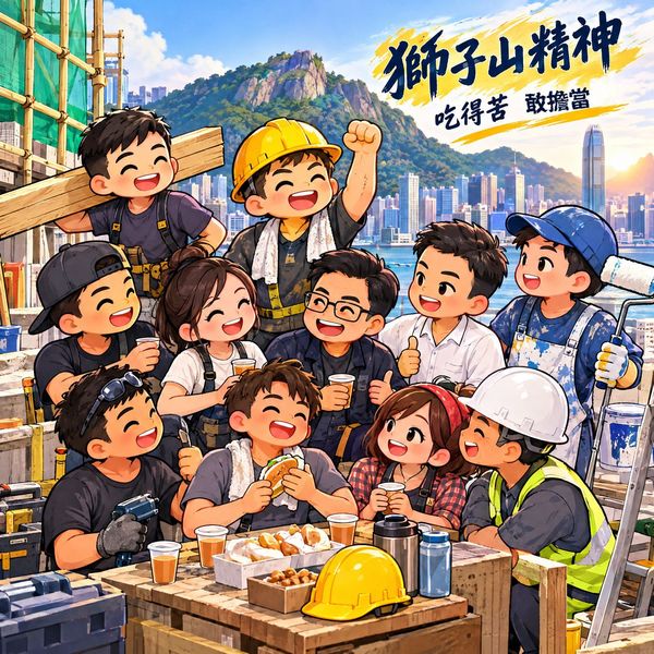 收工茶敘（AI 生成插圖）